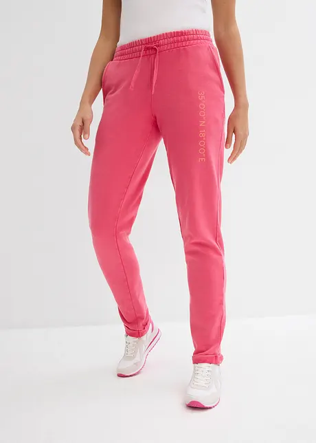 Joggebukse i used look med print, bonprix