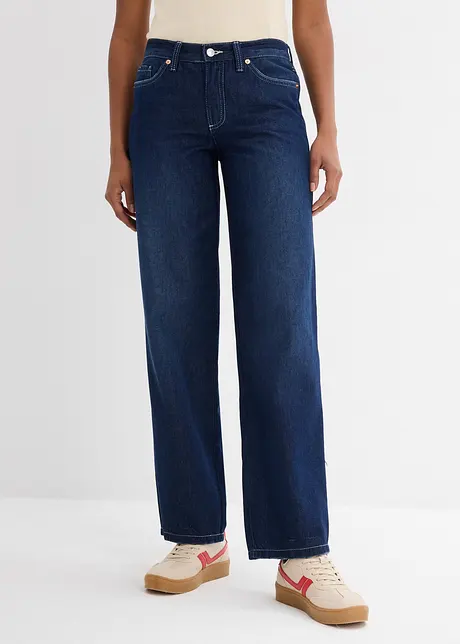 Baggy jeans, Mid Waist i lett og mykt materiale, bonprix