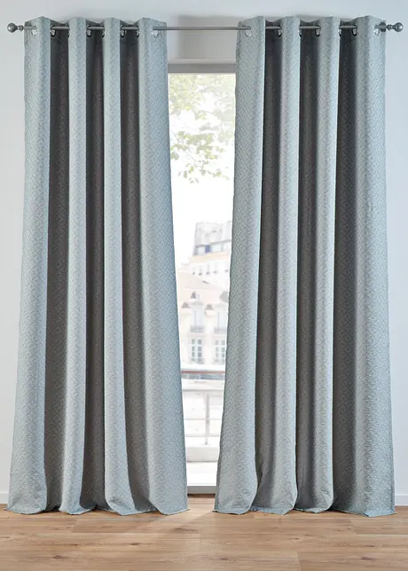 Jacquard-gardin med grafisk mønster (1-pack), bonprix