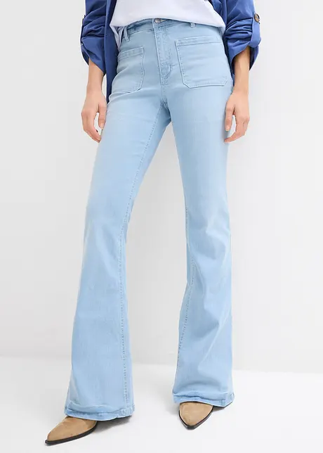 Bootcut-jeans High Waist, Stretch Full Length, bonprix