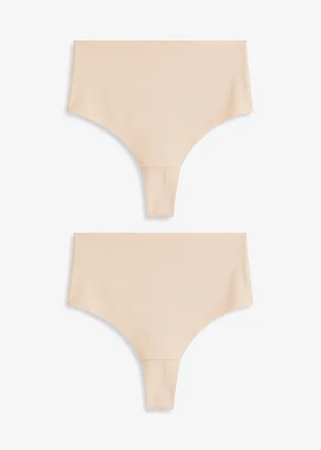 Sømløs shape-stringtruse med lett formende effekt (2-pack), bonprix