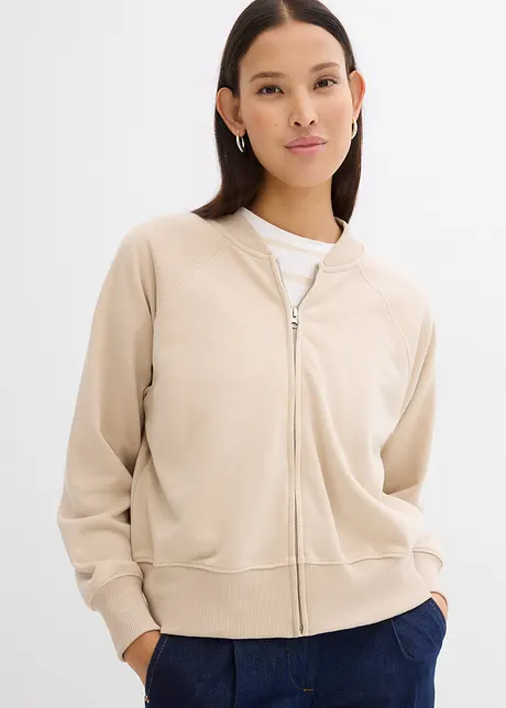 Sweatshirtjakke i bomberjakke-look, bonprix