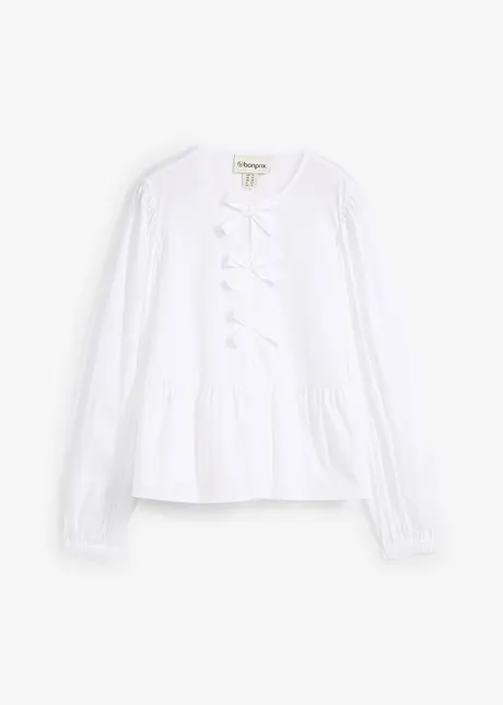 Bluse med sløyfedetaljer, bonprix