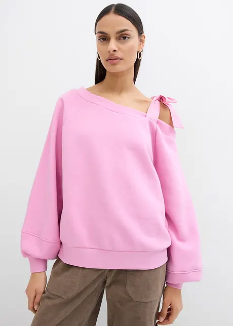 One shoulder-sweatshirt i vid modell, bonprix