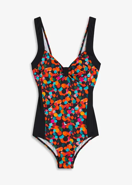 Badedrakt med innfellinger, bonprix