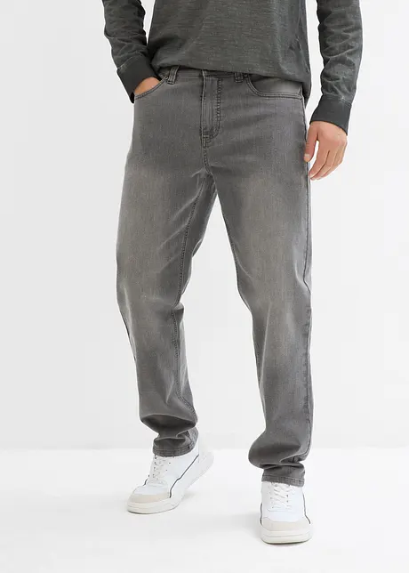 Classic Fit Power-Stretch-jeans med T-400 med komfortsnitt, Tapered, bonprix