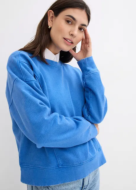 Oversized sweatshirt i myk bomull- og viskosemiks, bonprix
