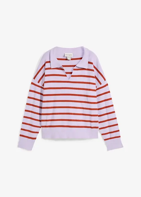 Oversized genser i viskosemiks med stripemønster, bonprix