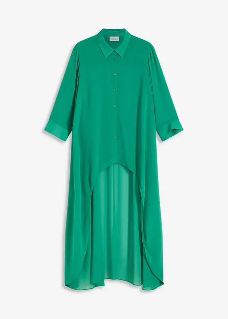 Chiffonbluse med volanger, bonprix