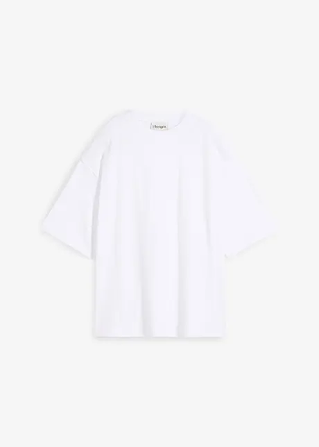 Oversized topp i formstabil økologisk bomull, bonprix