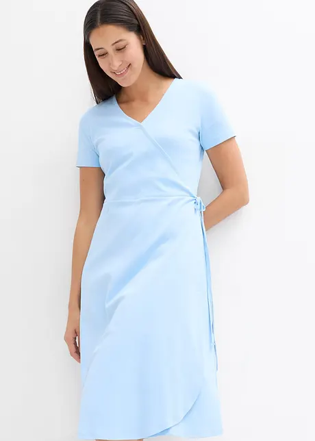 Jerseykjole i omslagsstil, bonprix
