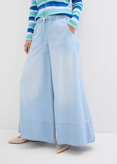 Wide Leg-jeans, Mid Waist, komfortlinning, bonprix