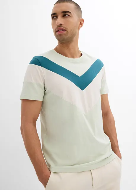 T-skjorte med økologisk bomull, Slim Fit, bonprix