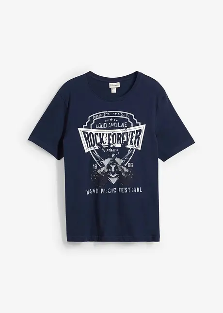 T-skjorte med maskulin print, bonprix