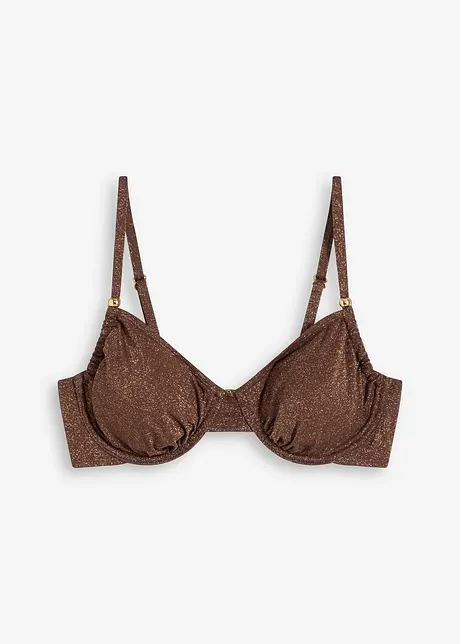 Bøyle-bikinioverdel i glittermateriale, bonprix