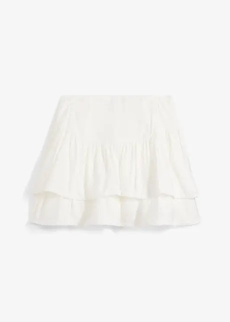 Miniskjørt med volanger, bonprix