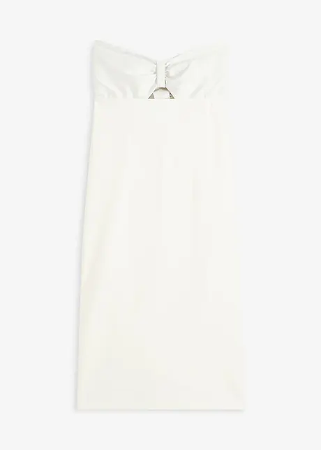 Bandeaukjole med skinnende sateng, bonprix