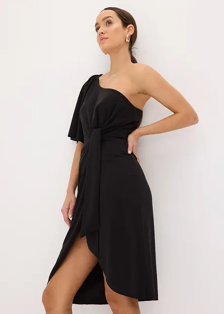 One shoulder-kjole med rynking, bonprix