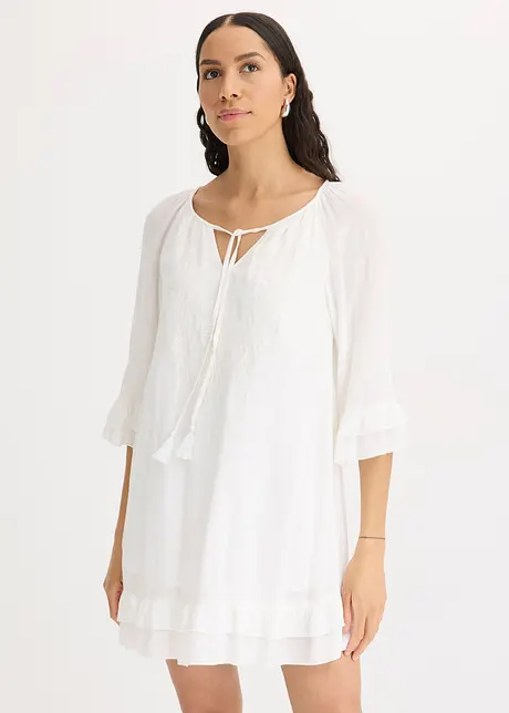 Kjole i boho look med broderi, bonprix