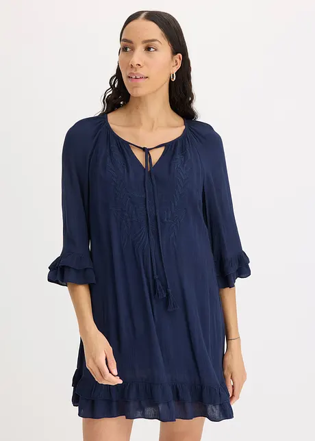 Kjole i boho look med broderi, bonprix