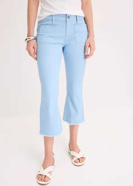 Capribukse i bomull med stretch, bonprix