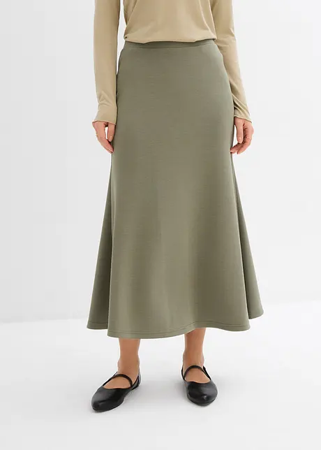 Midiskjørt i scuba-materiale, bonprix