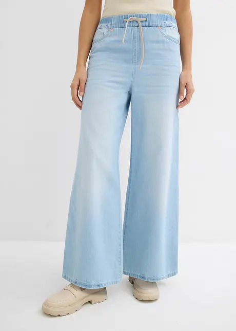 Wide Leg-jeans, Mid Waist, komfortlinning, bonprix