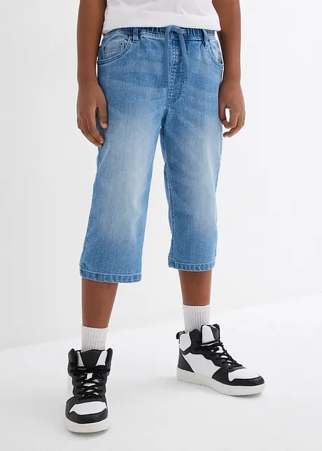 Slip on-jeansbermuda for barn, Slim Fit, bonprix