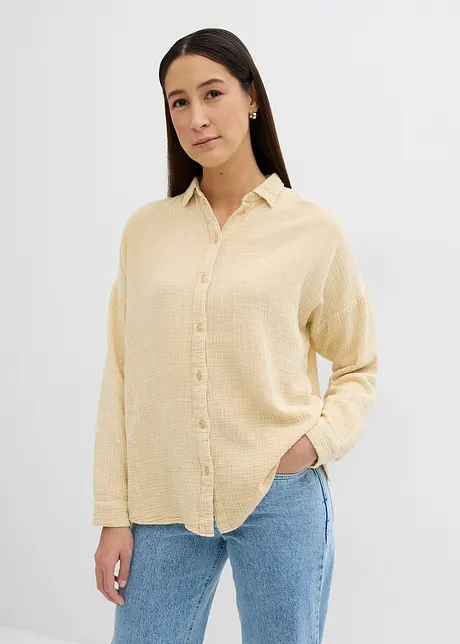 Vid bluse i used look, bonprix