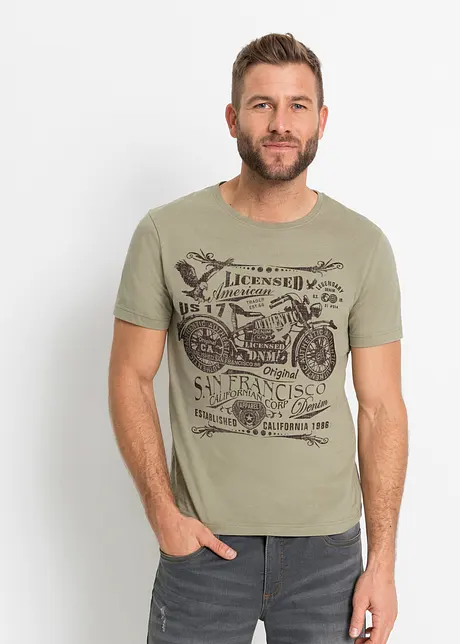 T-shirt med trykk, bonprix