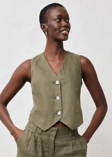Vest i lin, bonprix
