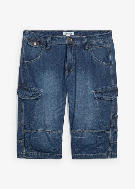 Lang bermudashorts i lett denim, Relaxed Fit, bonprix