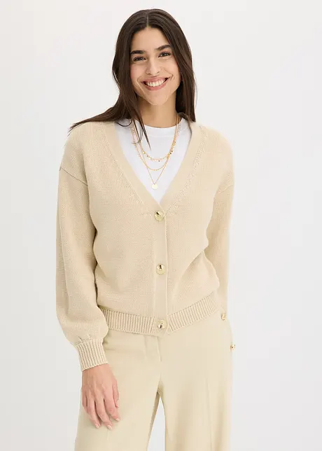 Grovstrikket cardigan, bonprix