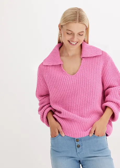Ribbestrikket genser, bonprix