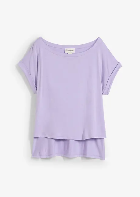 Oversized topp i lett viskose, bonprix