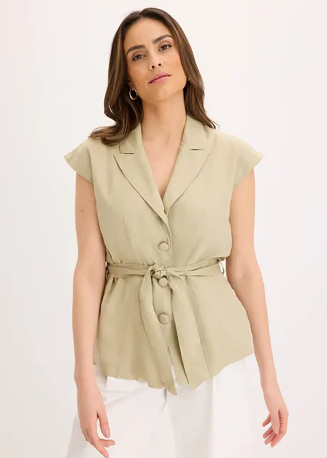 Ermeløs blazer i lyocell, bonprix