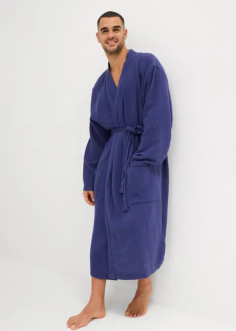 Morgenkåpe i musselin, bonprix