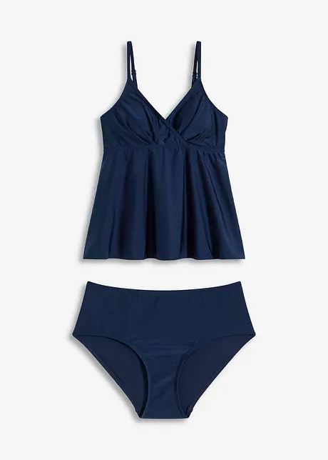 Tankini (2-delt sett) av materiale med glans, bonprix