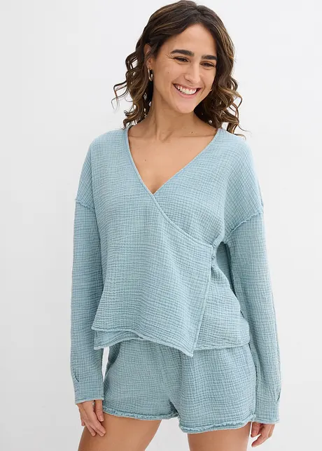 Blusetopp i ren bomull, bonprix