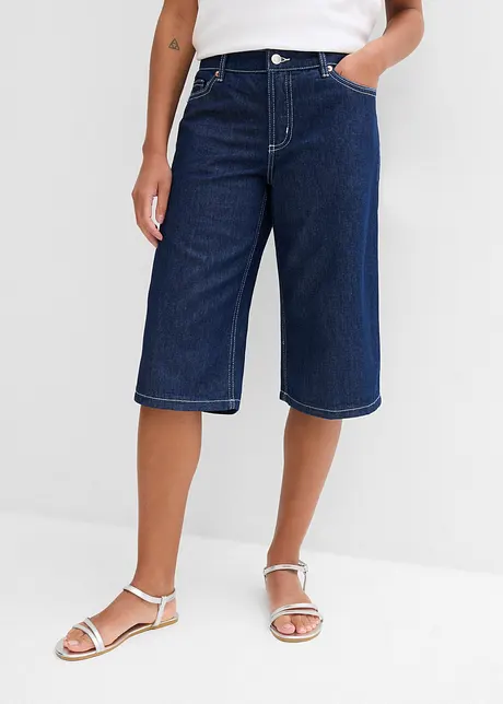 Bermudashorts i denim Mid Waist, Low Stretch, bonprix
