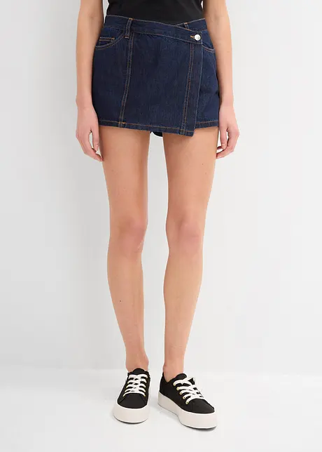Bukseskjørt i denim, Mid Waist, bonprix
