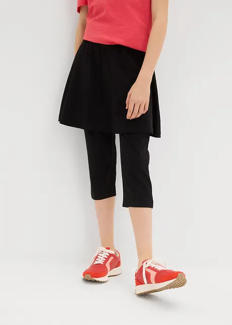 Caprileggings med integrert skjørt, bonprix