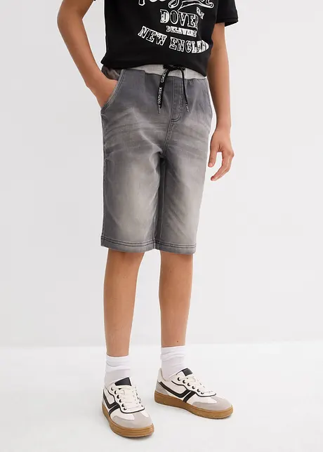 Bermudashorts i trikot i denim look, Regular Fit, bonprix