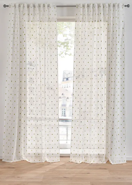 Gardin med broderi (1-pack), bonprix