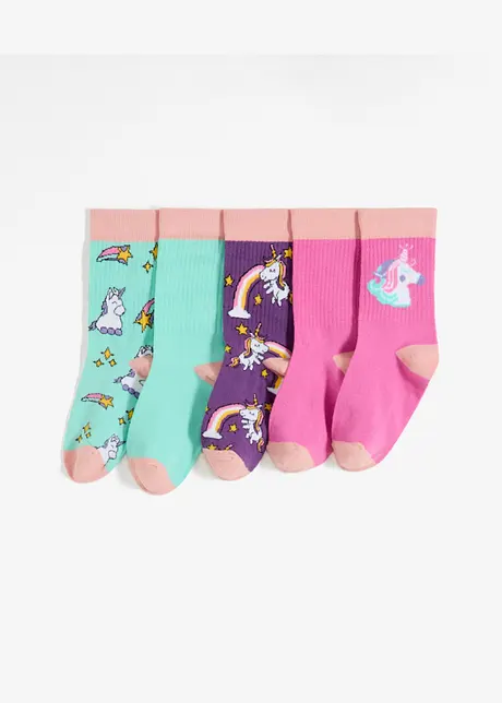 Barnesokker med økologisk bomull (5-pack), bonprix