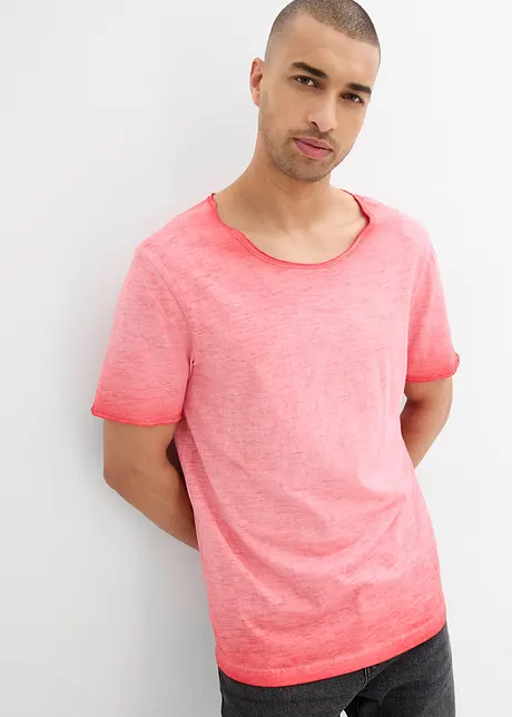 T-skjorte i 100% økologisk bomull og vasket look, bonprix