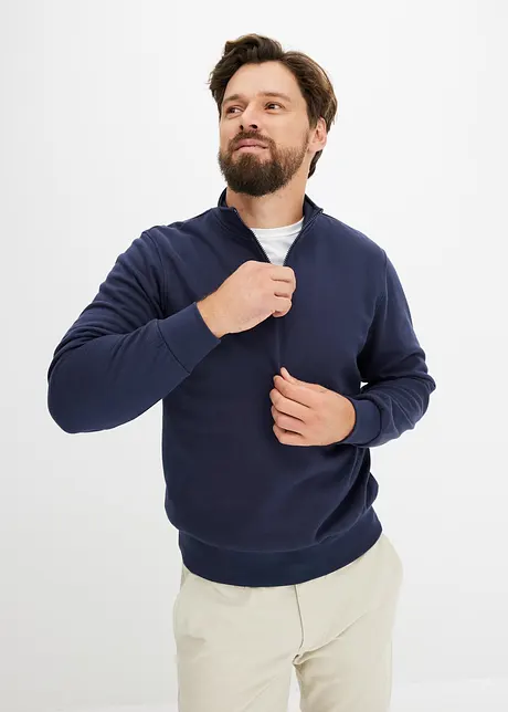Sweatshirt med troyer-krage, bonprix
