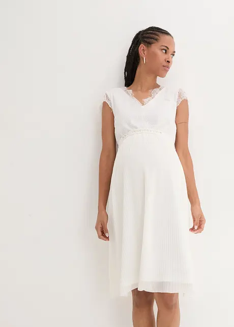 Mammakjole   med brudebelte, av blonde og krepp, bonprix