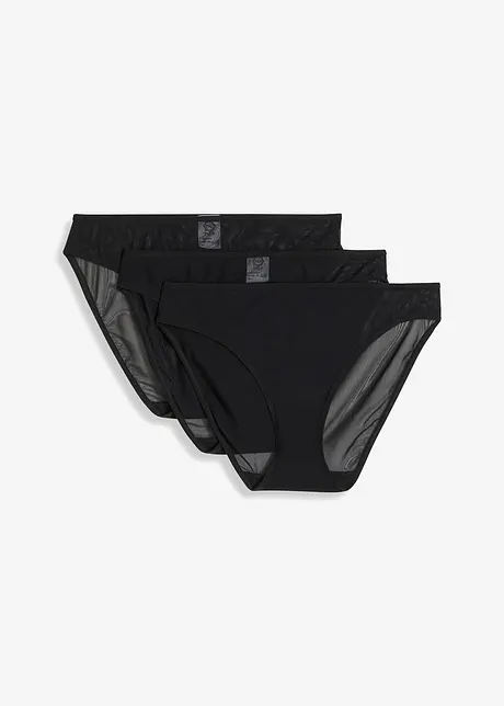 Truse i mesh (3-pack), bonprix