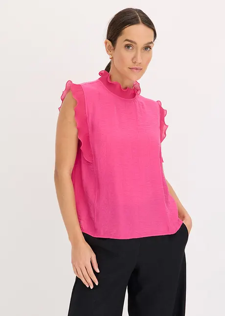 Bluse med volanger, bonprix